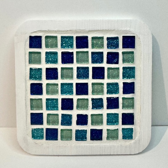 Yes You Can Craft Other - DIY Craft Kit- Mosaic Tile Coaster- Blue Tiles
